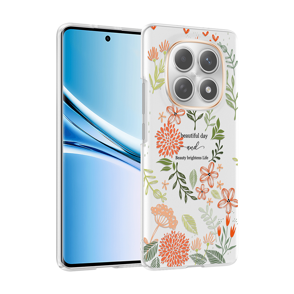 Xiaomi Uyumlu Redmi Note 15 4G Kılıf Kamera Korumalı Desenli Zore Klip Kapak-Beautiful