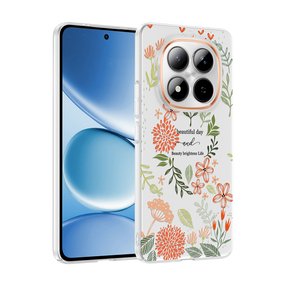 Xiaomi Uyumlu Redmi Note 15 Pro 4G Kılıf Kamera Korumalı Desenli Zore Klip Kapak-Beautiful