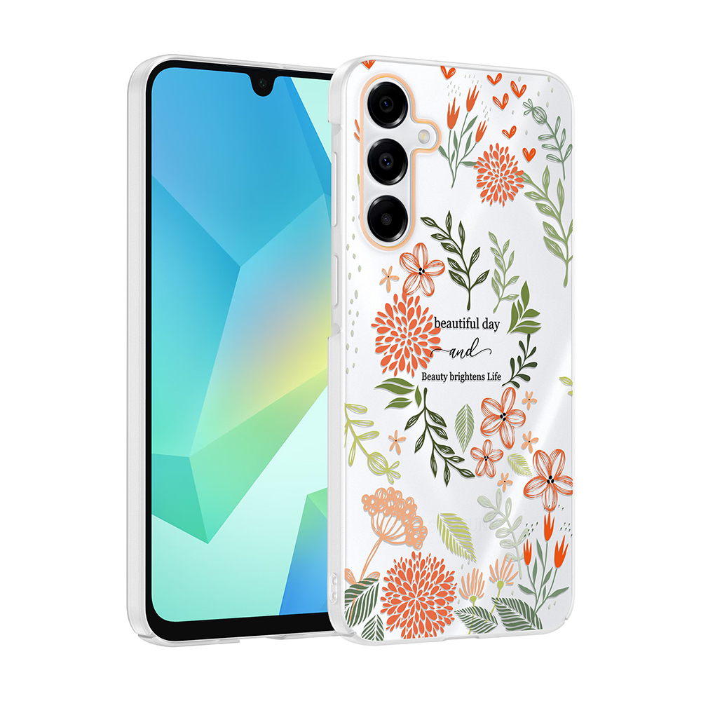 Galaxy Uyumlu A16 Kılıf Kamera Korumalı Desenli Zore Klip Kapak-Beautiful