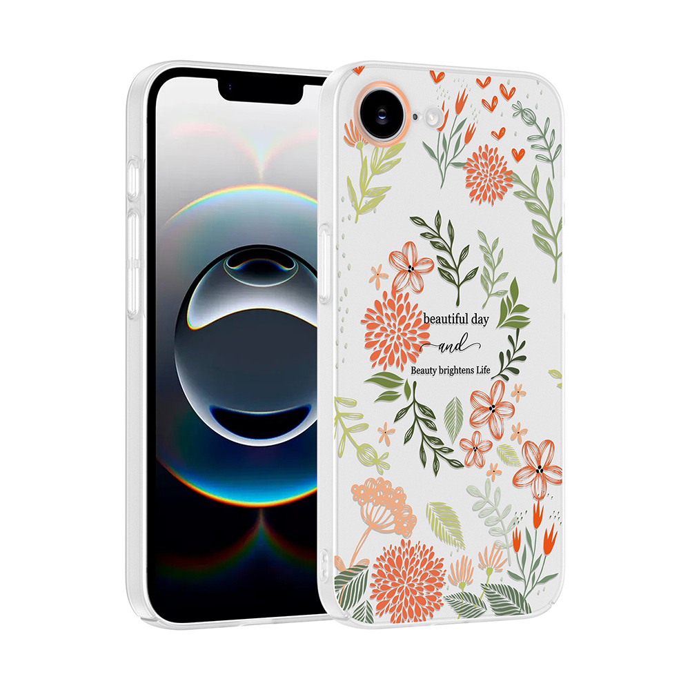 iPhone Uyumlu 17E Kılıf Kamera Korumalı Desenli Zore Klip Kapak-Beautiful