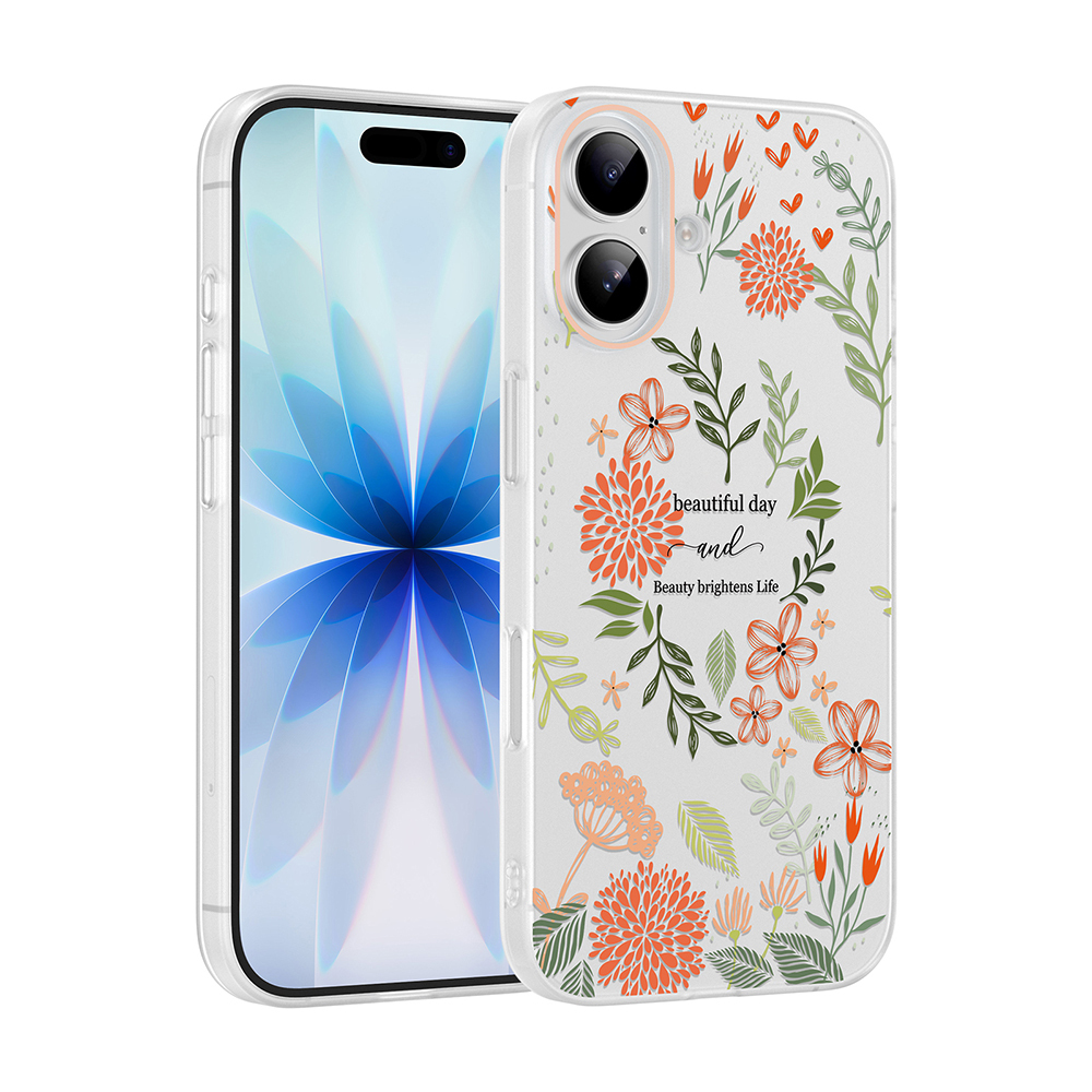 iPhone Uyumlu 17 Kılıf Kamera Korumalı Desenli Zore Klip Kapak-Beautiful