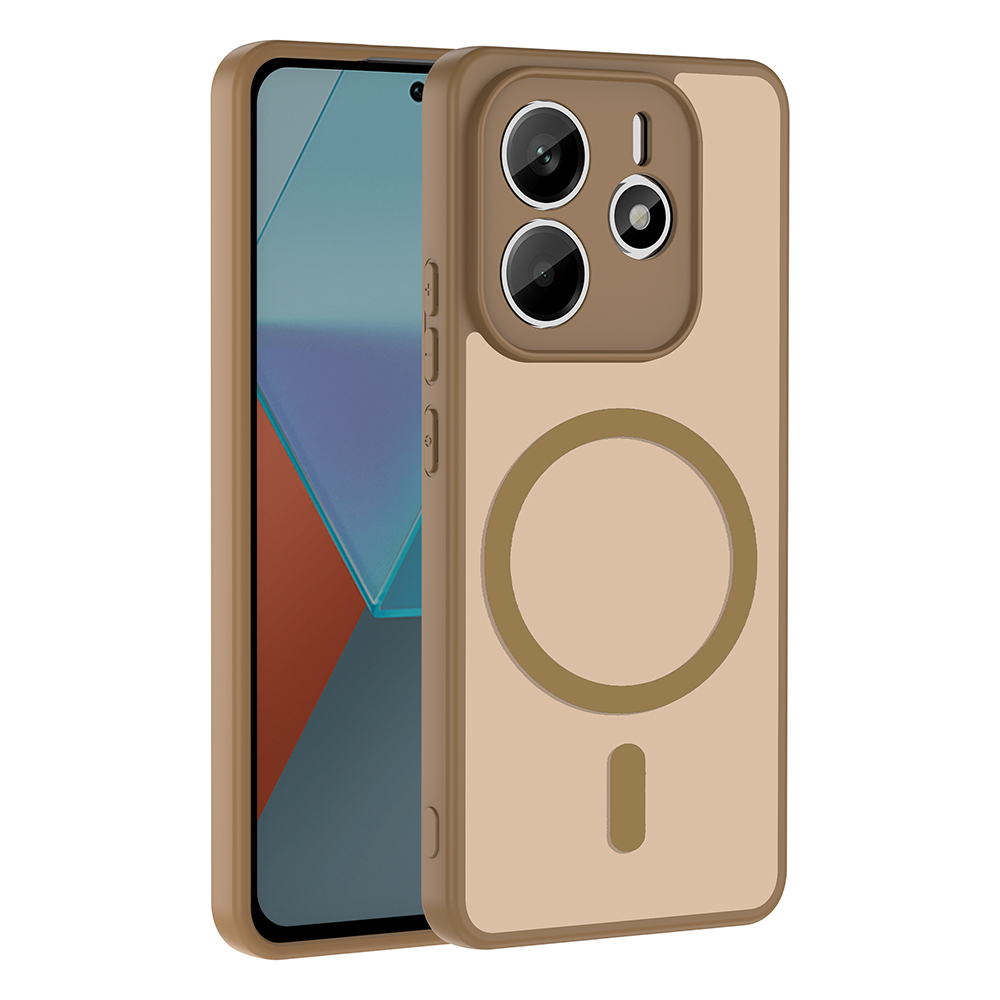 Xiaomi Uyumlu Redmi Note 14 4G Kılıf M-safe Şarj Özellikli Zore Babet Kapak