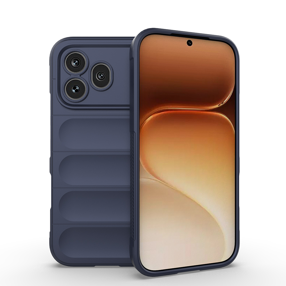 Honor 600 Pro 5G Kılıf Esnek TPU Oyuklu Arka Yüzey Tasarımlı Zore Etnik Silikon Kapak-Lacivert