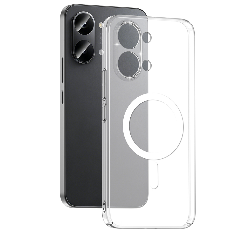 Xiaomi Uyumlu Poco X8 Pro Max Kamera Korumalı M-Safe Şarj Özellikli Şeffaf Zore London Sert PC Kapak