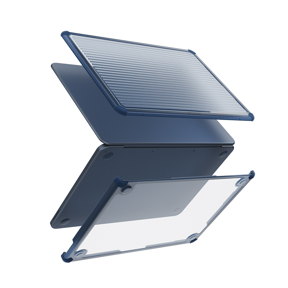 Macbook Uyumlu Neo 13’ A3404 Skinarma Vibron Serisi Klipsli Kurulum Özellikli Kapak-Lacivert