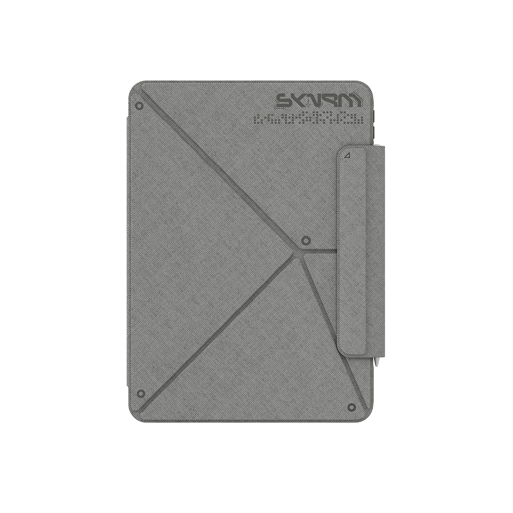 iPad Uyumlu Air 11 2026 M4 Kılıf Skinarma Kalemlikli Dokulu Tasarım Standlı Magnetik Trilon Kılıf