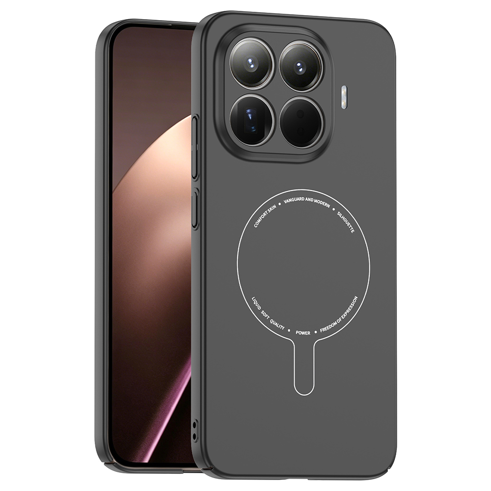 Xiaomi Uyumlu 15T Pro Kılıf M-Safe Şarj Özellikli Kamera Korumalı Zore Elio Sert PC Kapak