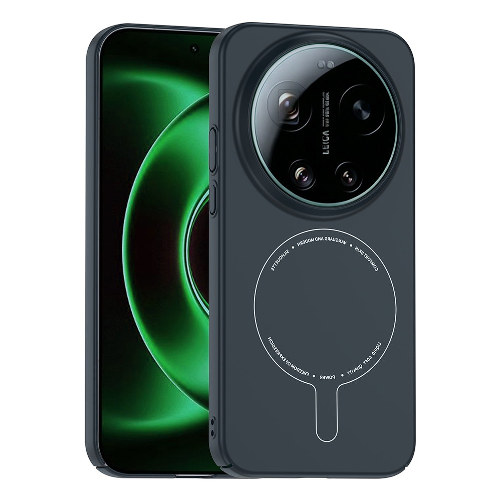 Xiaomi Uyumlu 17 Ultra Kılıf M-Safe Şarj Özellikli Kamera Korumalı Zore Elio Sert PC Kapak-Lacivert