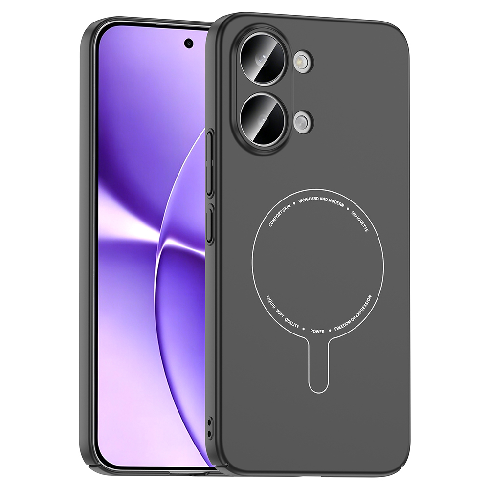 Xiaomi Uyumlu Poco X8 Pro Max Kılıf M-Safe Şarj Özellikli Kamera Korumalı Zore Elio Sert PC Kapak