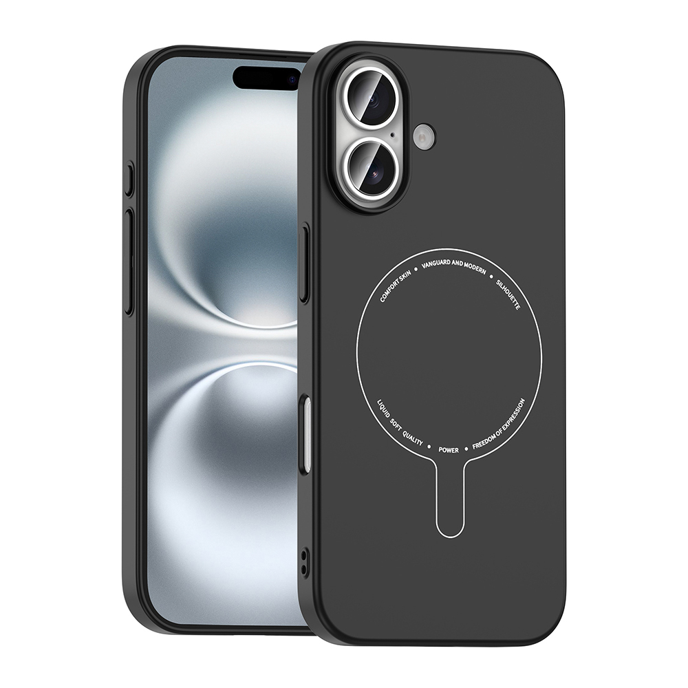 iPhone Uyumlu 17 Kılıf M-Safe Şarj Özellikli Kamera Korumalı Zore Elio Sert PC Kapak