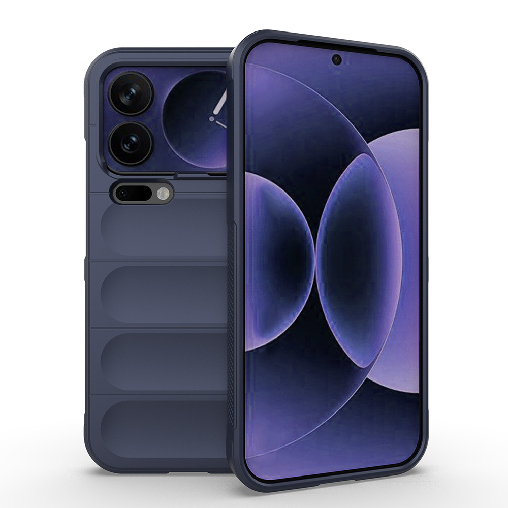 Xiaomi Uyumlu 17 Pro Max Kılıf Esnek TPU Oyuklu Arka Yüzey Tasarımlı Zore Etnik Silikon Kapak-Lacivert