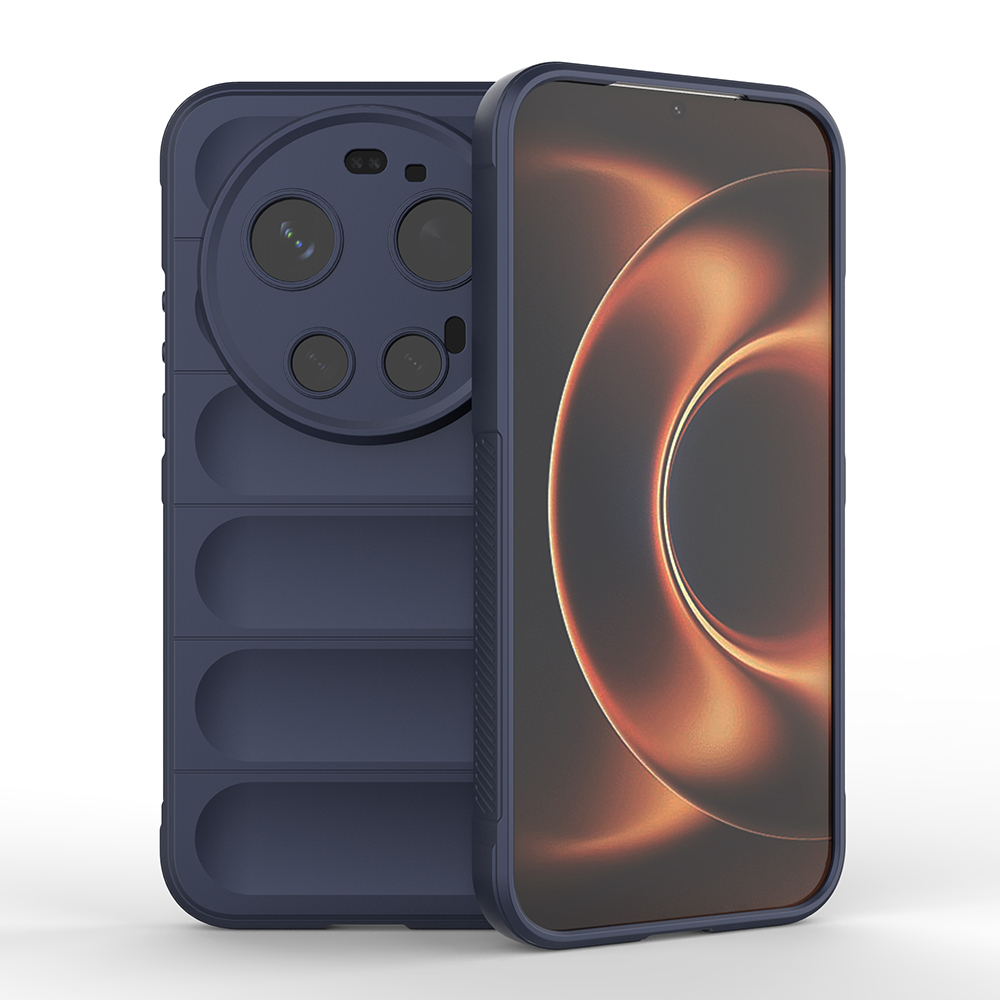 Xiaomi Uyumlu 17 Ultra Kılıf Esnek TPU Oyuklu Arka Yüzey Tasarımlı Zore Etnik Silikon Kapak-Lacivert