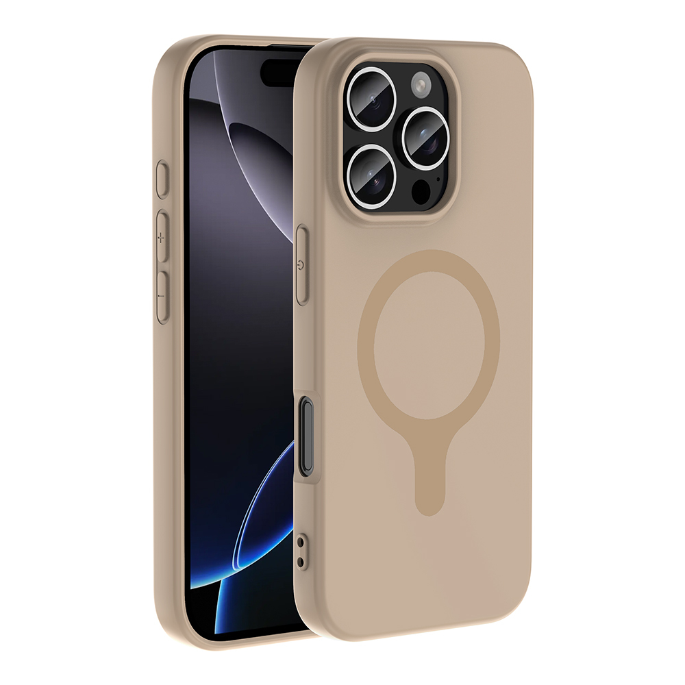 iPhone Uyumlu 16 Pro Kılıf M-Safe Şarj Özellikli Zore Aris Silikon Kapak