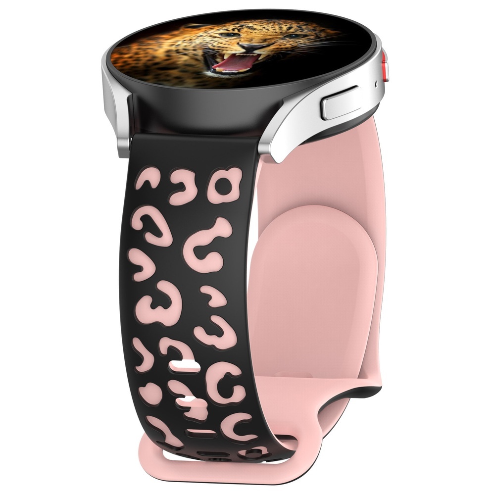 Gear S2 Zore KRD-140 20mm Silikon Kordon Strap Kayış-Siyah-rose gold