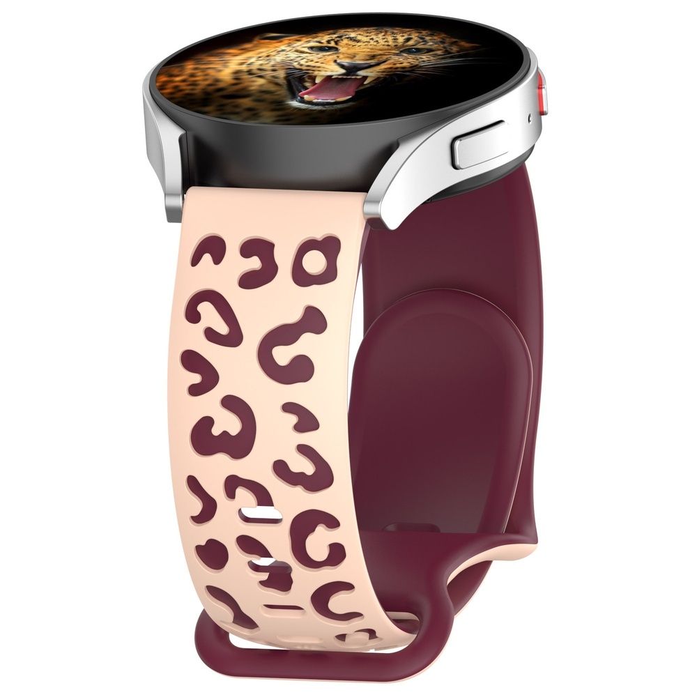 Galaxy Uyumlu Watch Active 2 44mm Zore KRD-140 20mm Silikon Kordon Strap Kayış-Rose-mürdüm