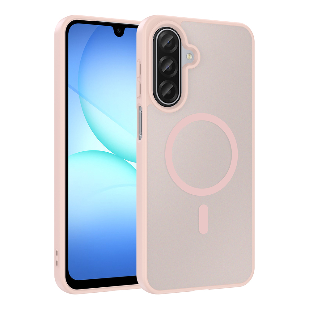 Galaxy Uyumlu A27 Kılıf M-safe Şarj Özellikli Zore Babet Kapak-Pembe