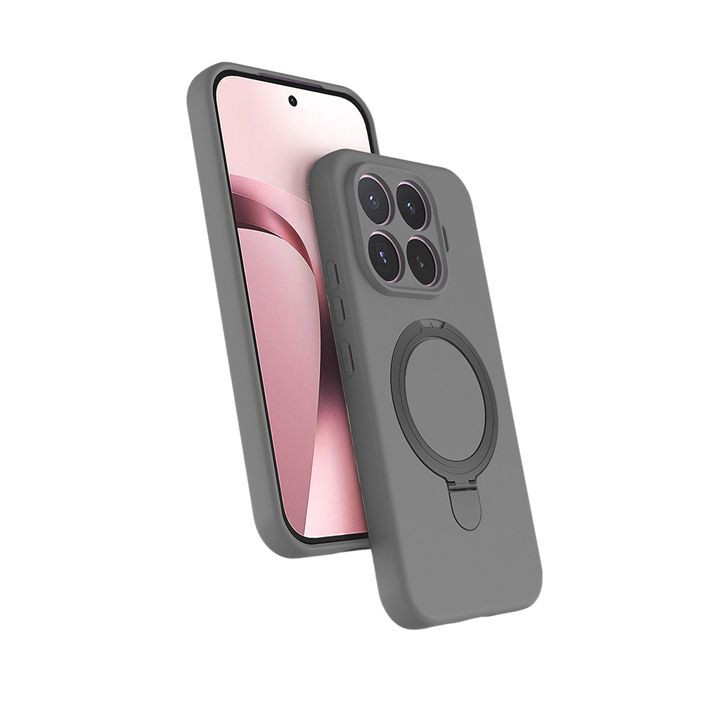 Xiaomi Uyumlu 17T Pro Kılıf M-safe Şarj Özellikli Standlı Zore Samara Kapak-Titanyum-gri