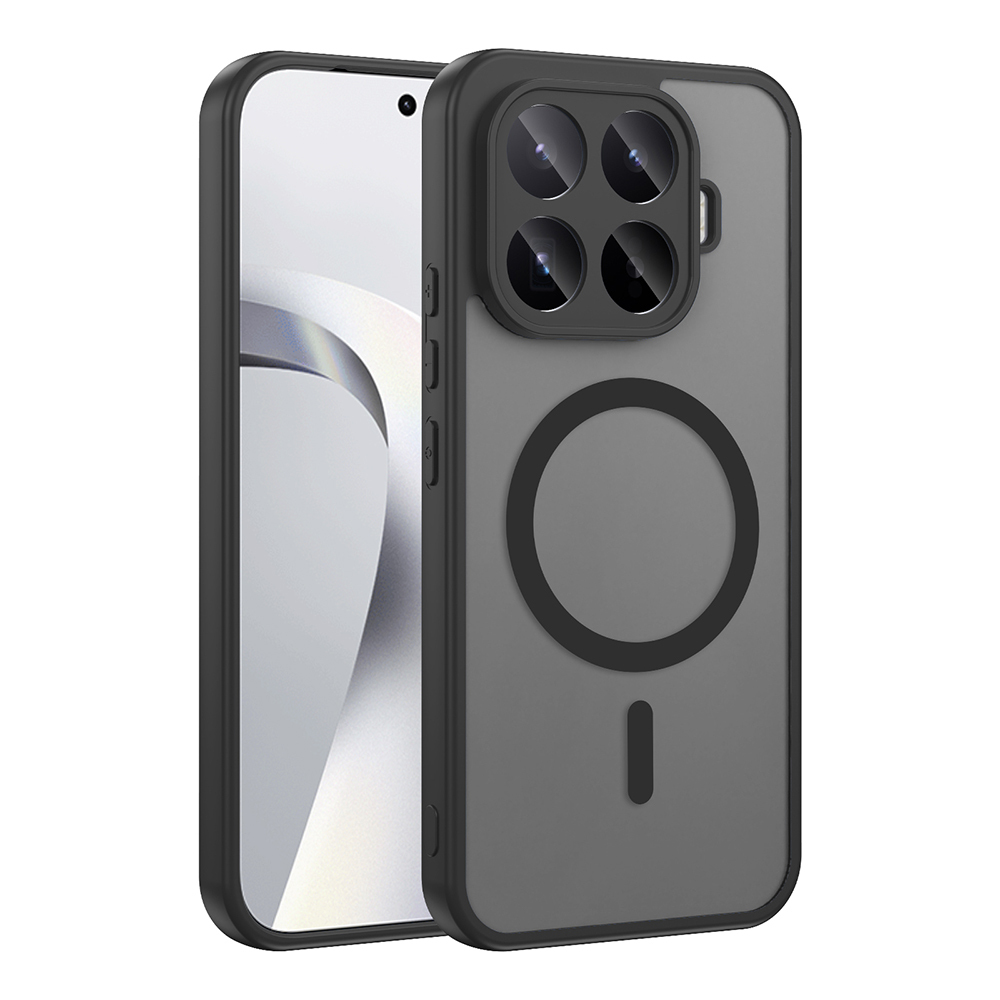 Xiaomi Uyumlu 17T Kılıf M-safe Şarj Özellikli Zore Babet Kapak-Siyah