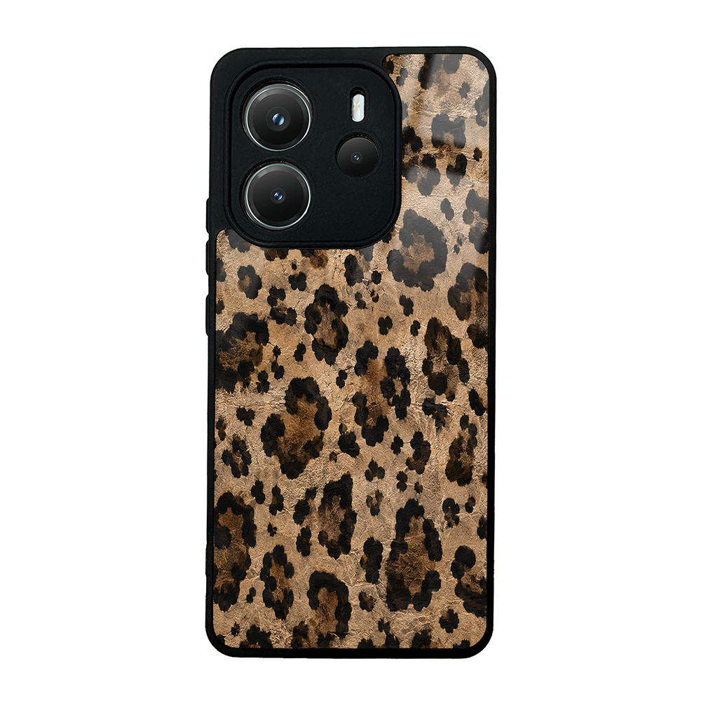Xiaomi Uyumlu Redmi Note 14 4G Kılıf Kamera Korumalı Desenli Zore Lusi Kapak-Kahve leopar