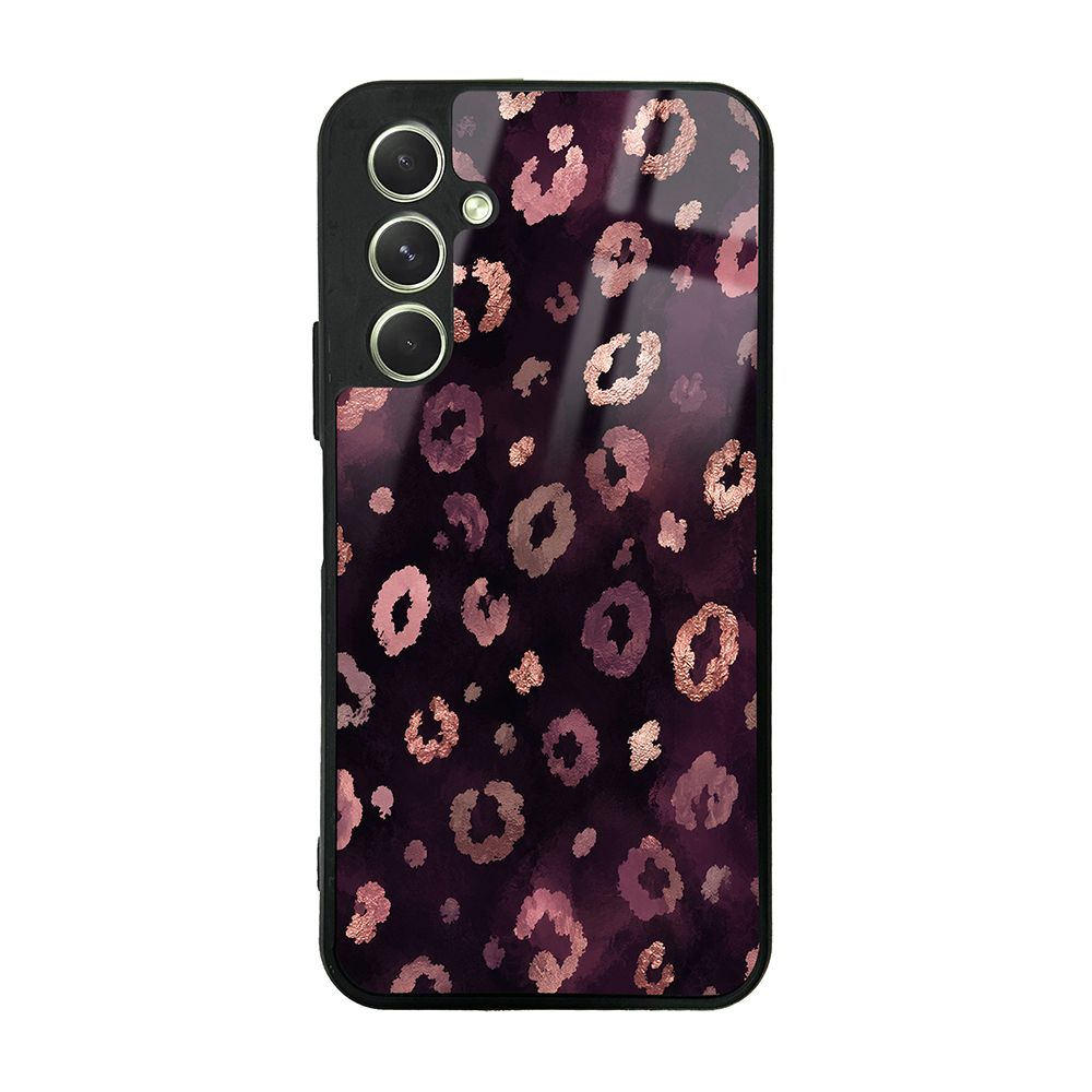 Galaxy Uyumlu A54 Kılıf Kamera Korumalı Desenli Zore Lusi Kapak-Pembe leopar