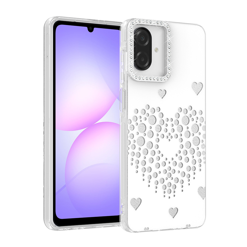 Galaxy Uyumlu A07 Kılıf Damla Taşlı Zore Rivas Sert PC Kapak