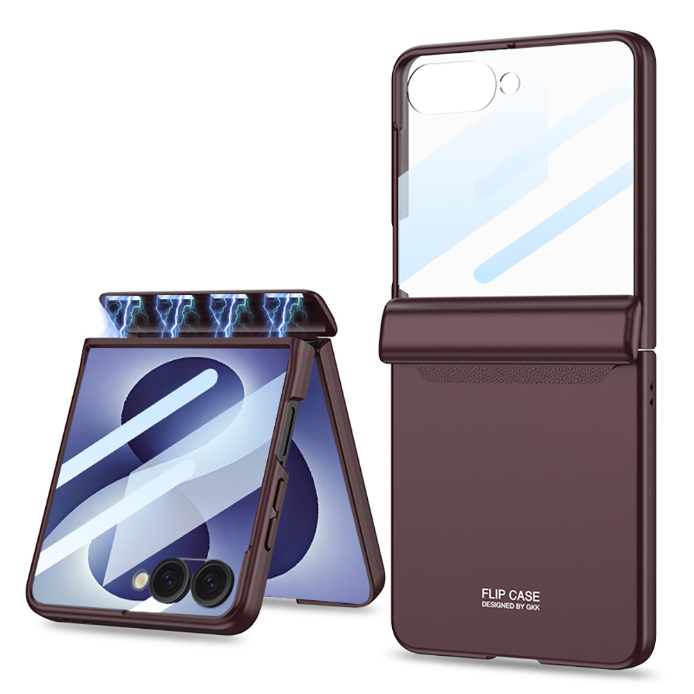 Galaxy Uyumlu Z Flip 8 Kılıf Zore M-Magnet Kılıf-Koyu mor