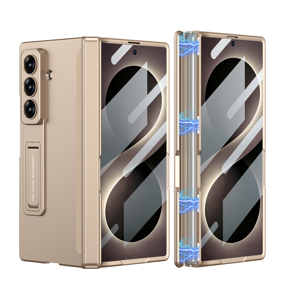 Galaxy Uyumlu Z Fold 8 Ultra Kılıf Zore M-Magnet Kılıf-Gold