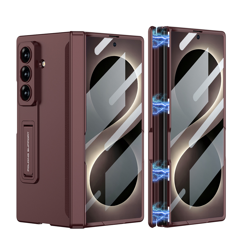 Galaxy Uyumlu Z Fold 8 Ultra Kılıf Zore M-Magnet Kılıf-Koyu mor