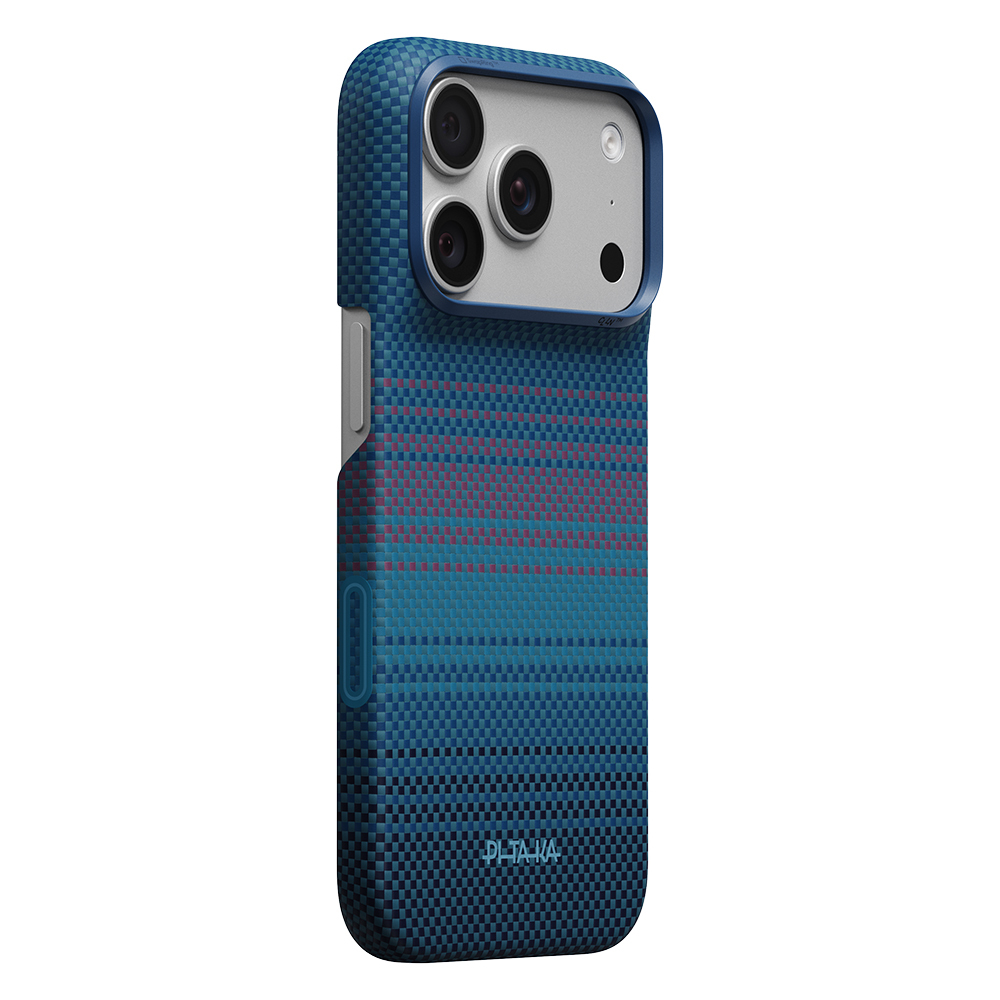 iPhone Uyumlu 18 Pro Kılıf M-safe Şarj Özellikli Aramid Karbon Fiber Pitaka Moonrise 2.0 Nights Serisi Kapak
