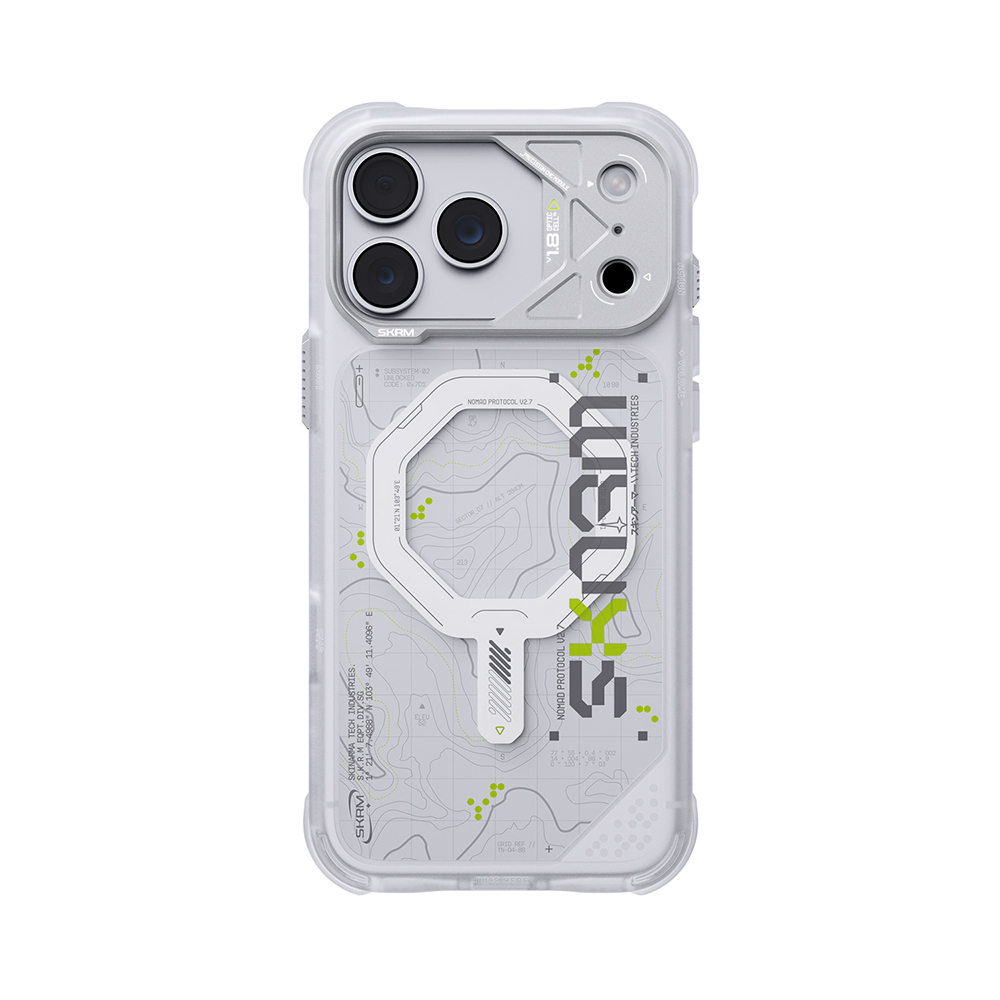 iPhone Uyumlu 18 Pro Kılıf M-safe Şarj Özellikli Skinarma Sonar Kapak-Beyaz