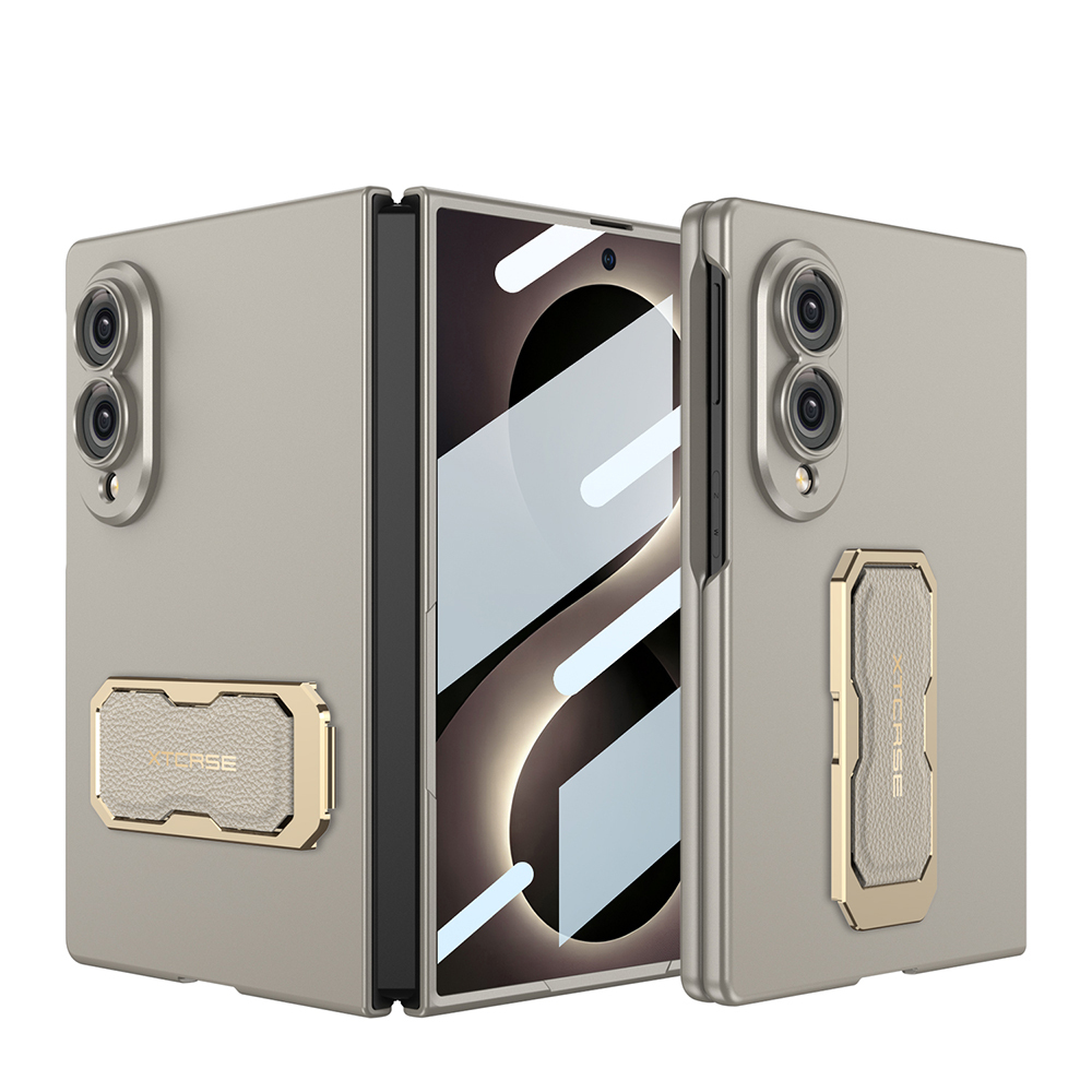 Galaxy Uyumlu Z Fold 8 Kılıf Zore Kıpta KPT-03 Sert PC Kapak-Titanyum