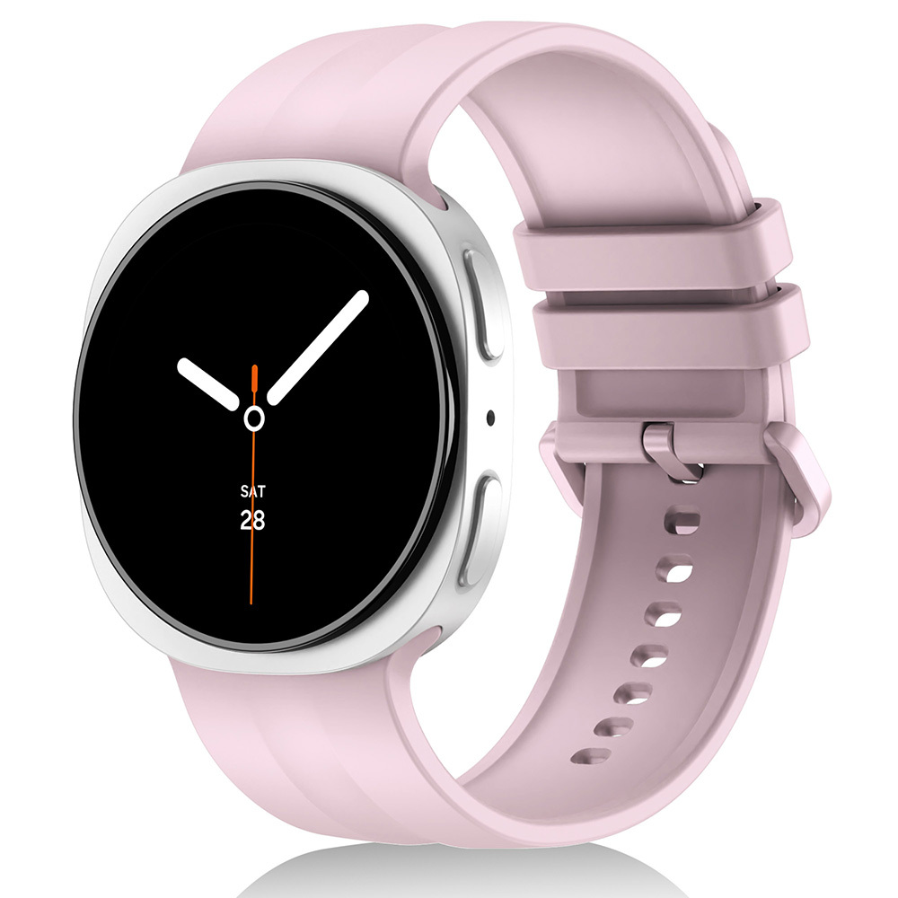 Galaxy Uyumlu Watch 8 40mm Zore KRD-159 22mm Silikon Kordon-Pembe