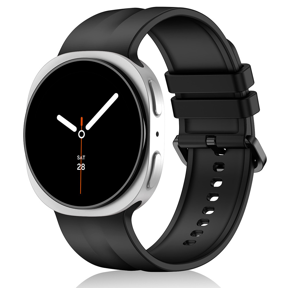 Galaxy Uyumlu Watch 8 40mm Zore KRD-159 22mm Silikon Kordon-Siyah