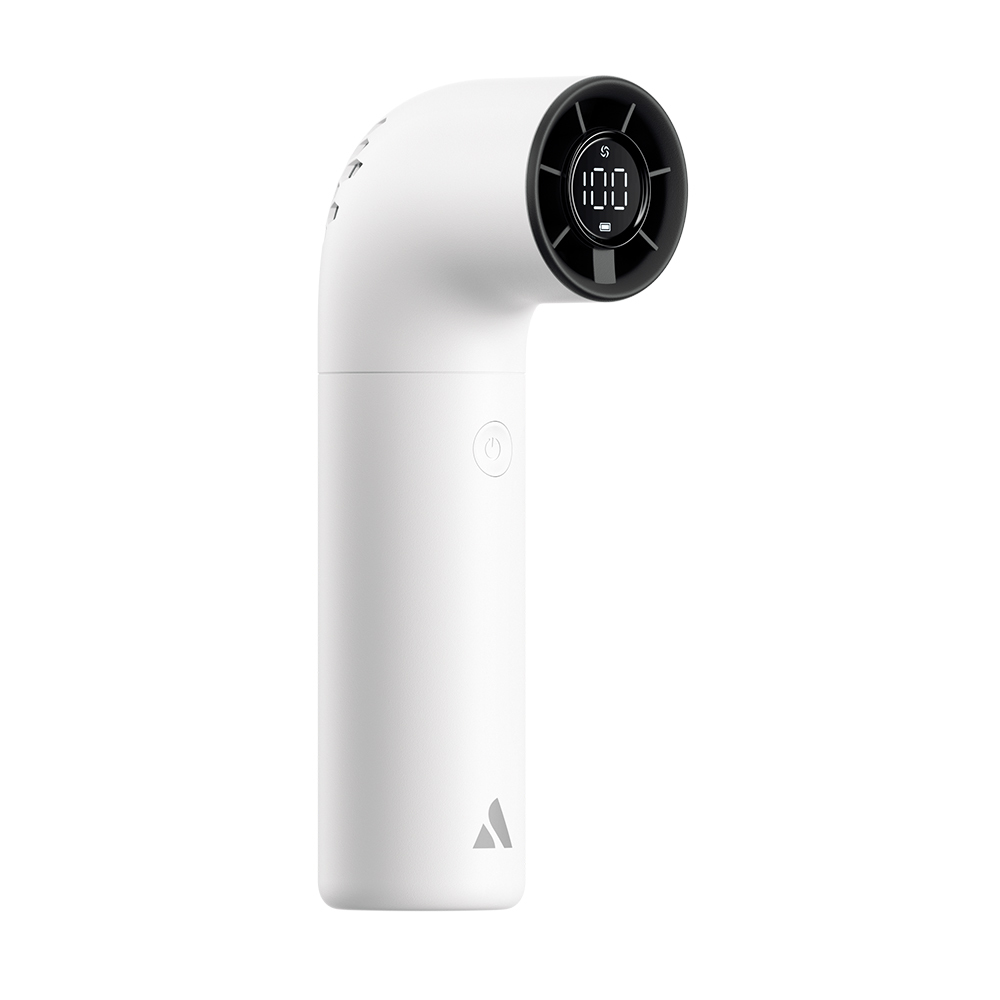 Aecooly PH02-A Aero Serisi Dijital LED Göstergeli Portatif Soğutucu El Fanı-Beyaz