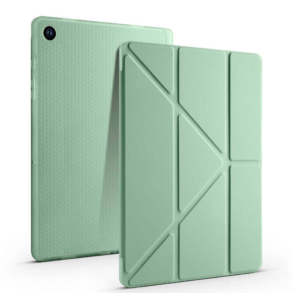 Galaxy Uyumlu Tab A11 Kılıf Zore Tri Folding Kalem Bölmeli Standlı Kılıf