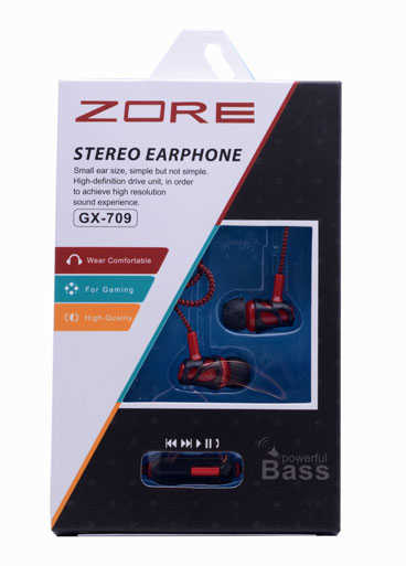 Zore GX-709 Mp3 Stereo Kulaklık-Kırmızı