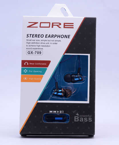 Zore GX-709 Mp3 Stereo Kulaklık-Mavi