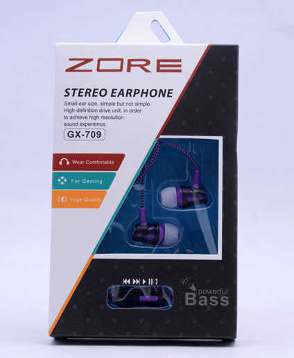 Zore GX-709 Mp3 Stereo Kulaklık-Mor
