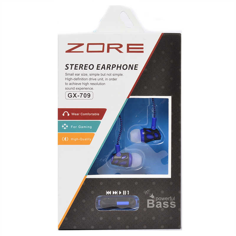 Zore GX-709 Mp3 Stereo Kulaklık-Saks mavi