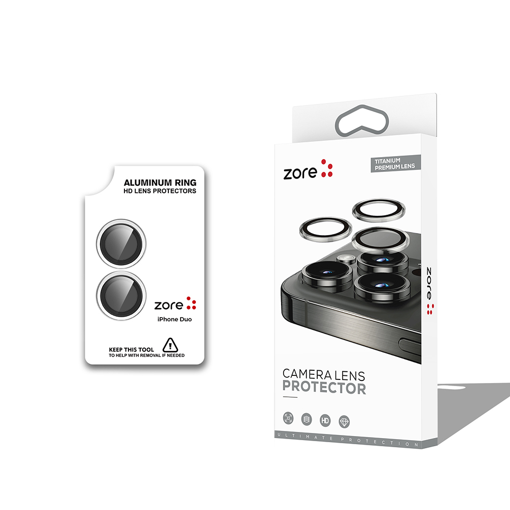 iPhone Uyumlu Duo Zore CL-12 Premium Safir Parmak İzi Bırakmayan Anti-Reflective Kamera Lens Koruyucu