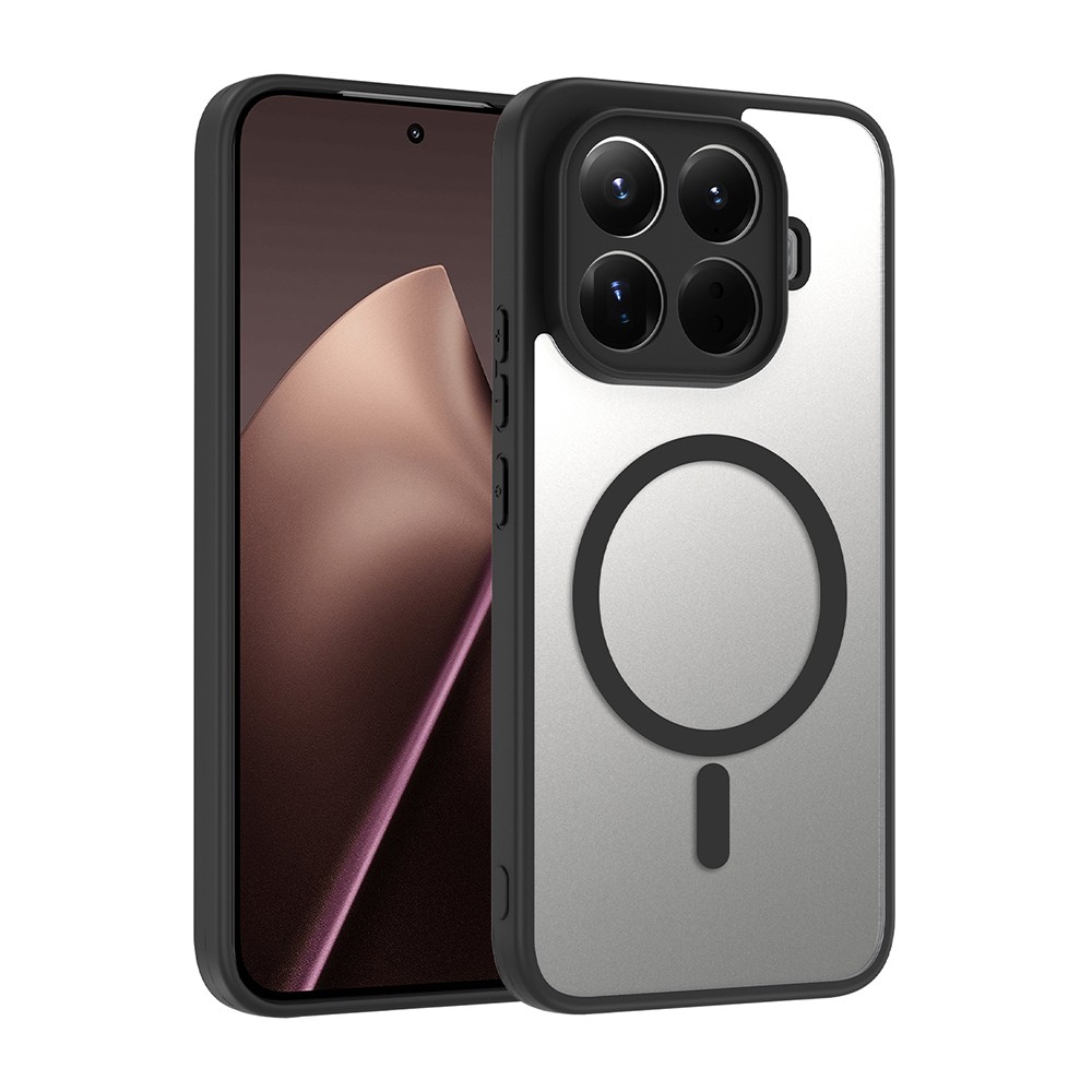 Xiaomi Uyumlu 15T Pro Kılıf M-safe Şarj Özellikli Zore Babet Kapak-Siyah
