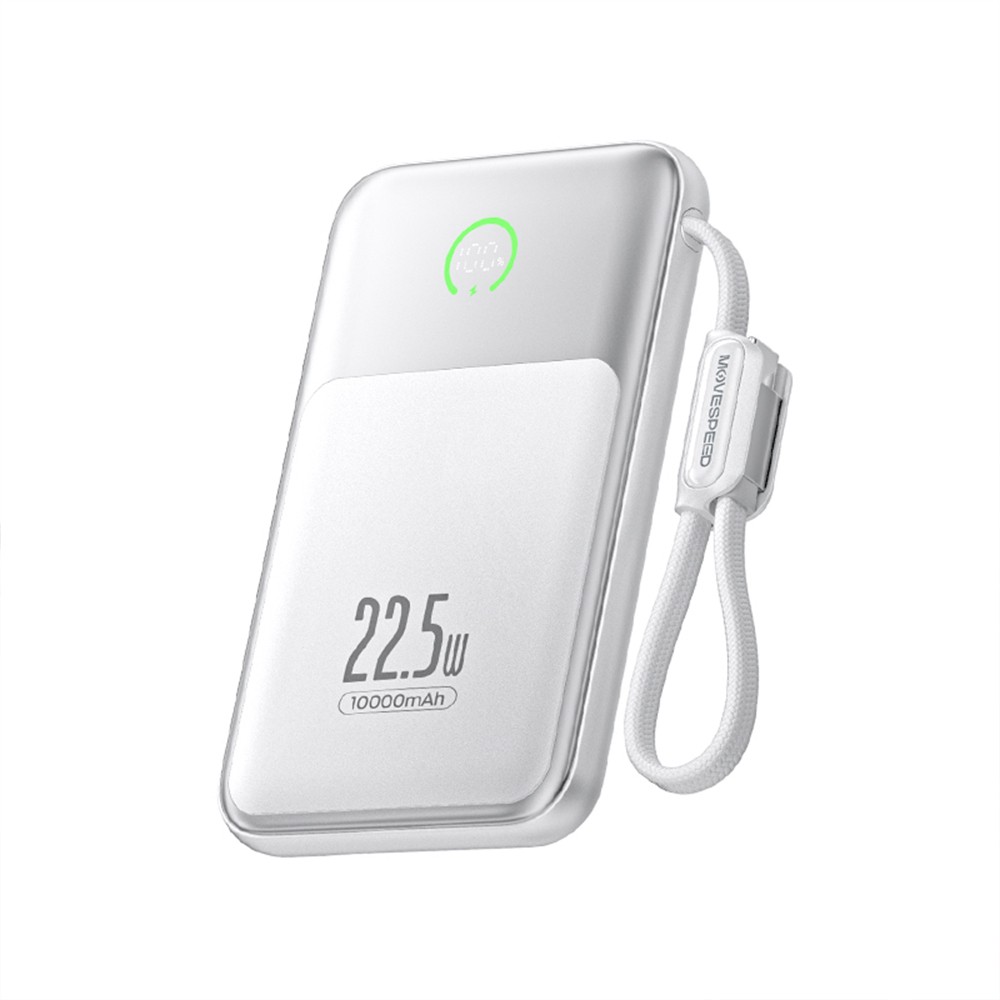 Movespeed MSP19 Pro Dijital LED Göstergeli Type-C Kablolu Powerbank 22.5W 10.000mAh