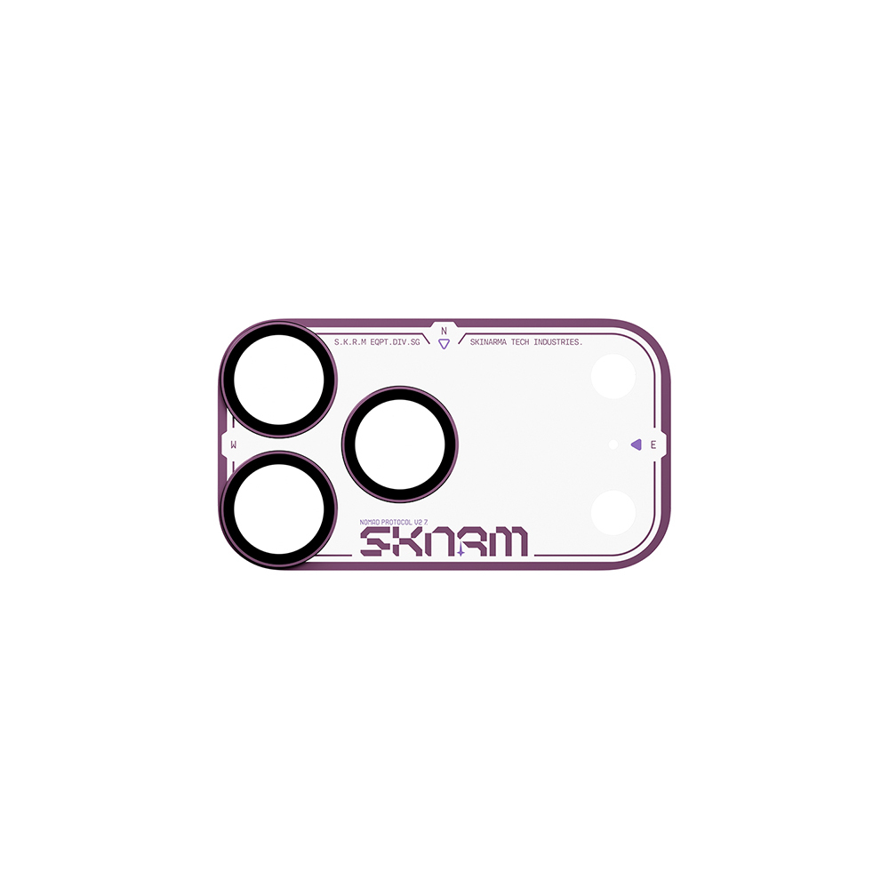 iPhone Uyumlu 18 Pro Skinarma Atlas Serisi Ionix Kamera Lens Koruyucu-Bordo