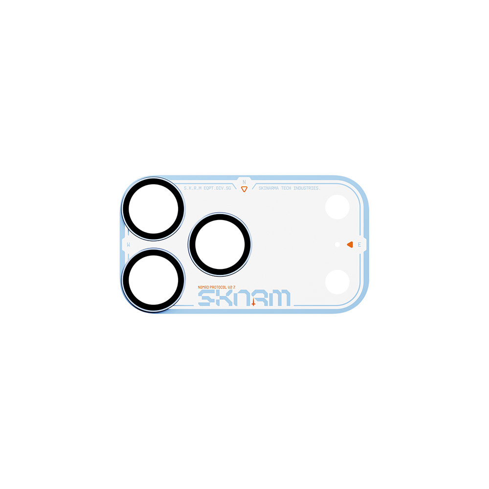 iPhone Uyumlu 18 Pro Skinarma Atlas Serisi Ionix Kamera Lens Koruyucu-Mavi