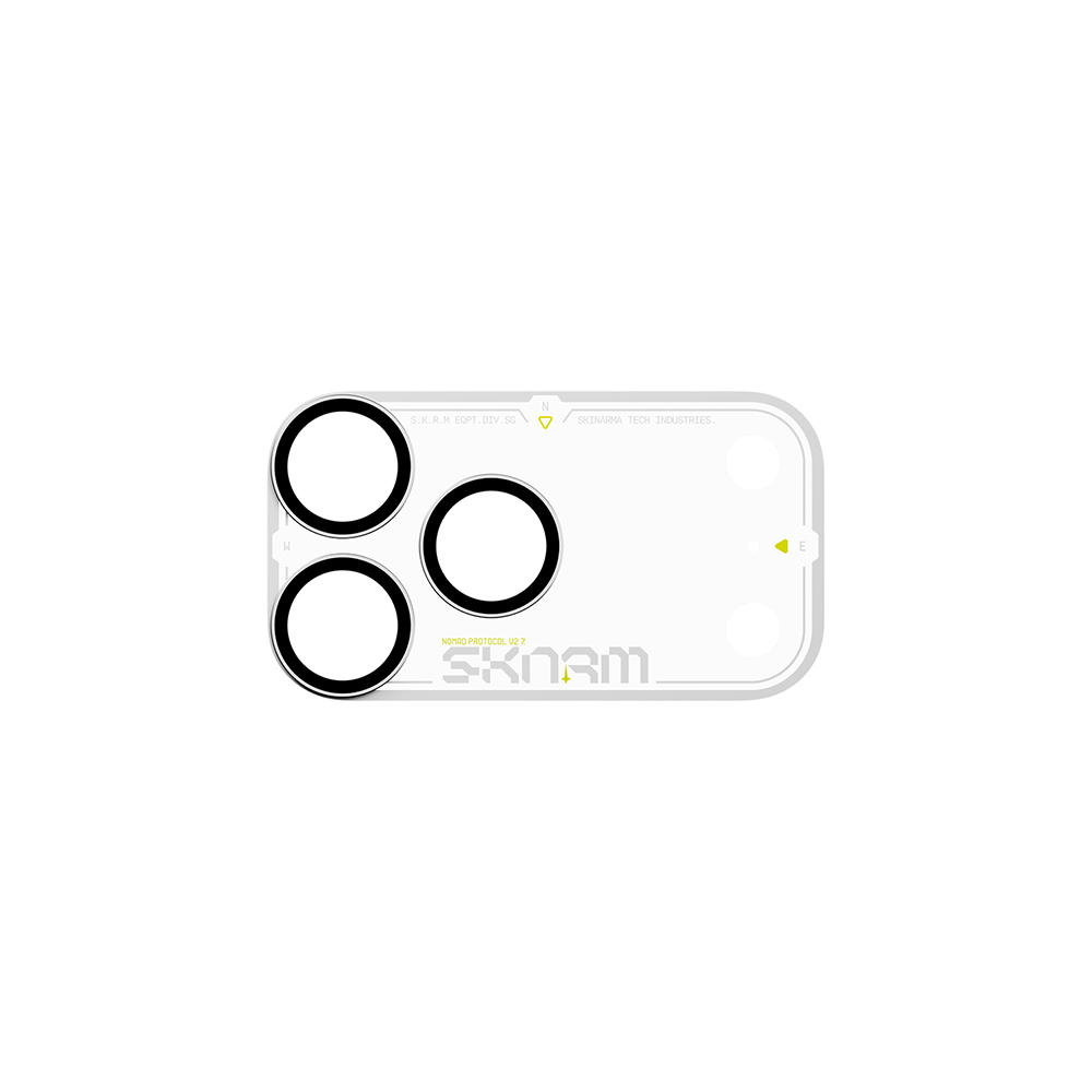 iPhone Uyumlu 18 Pro Max Skinarma Atlas Serisi Ionix Kamera Lens Koruyucu-Beyaz
