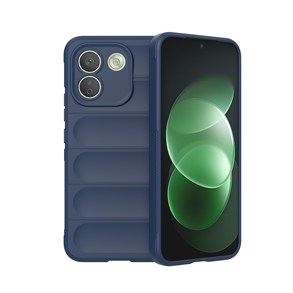 Xiaomi Uyumlu Redmi Note 17 Pro Max Kılıf Esnek TPU Oyuklu Arka Yüzey Tasarımlı Zore Etnik Silikon Kapak-Lacivert