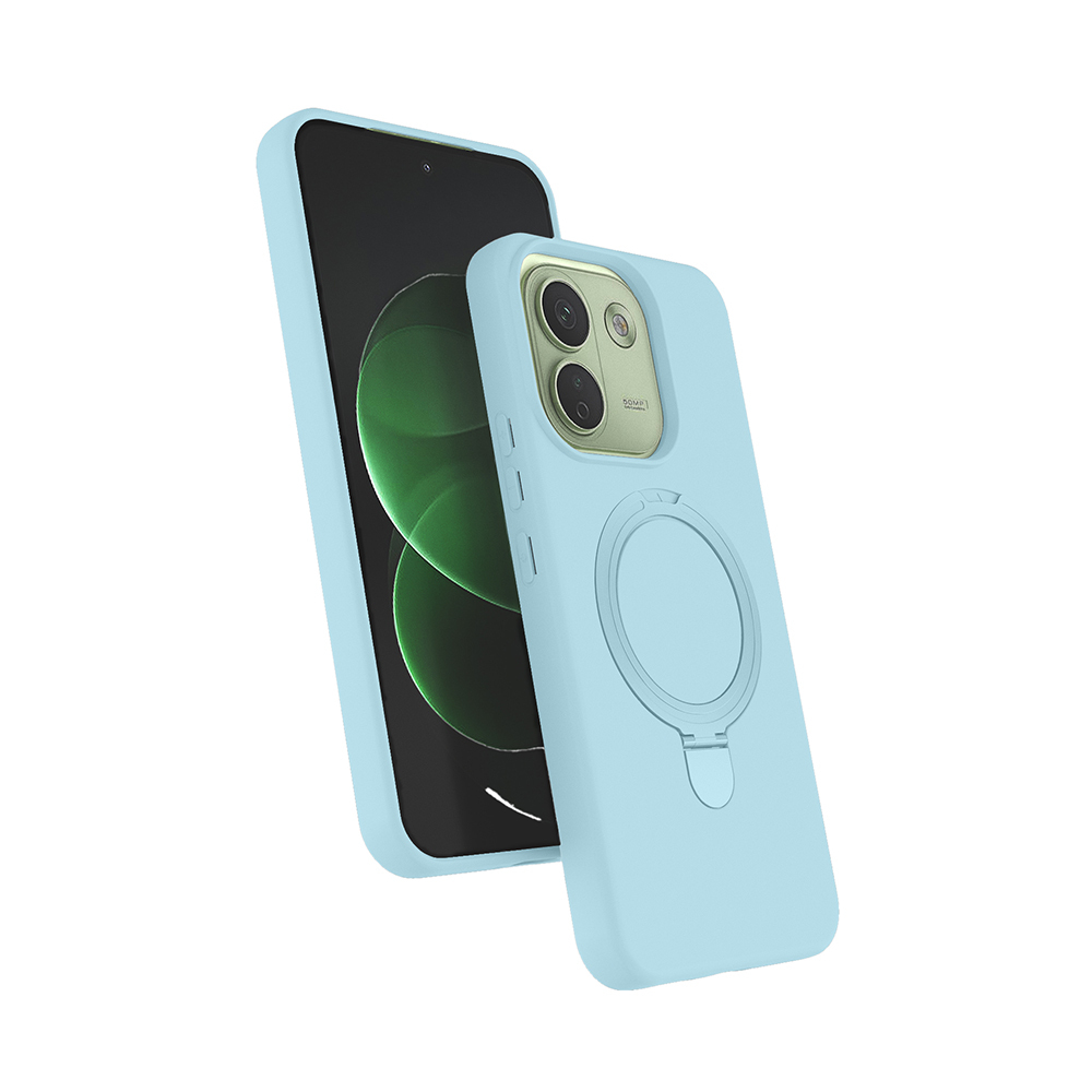 Xiaomi Uyumlu Redmi Note 17 Pro Max Kılıf M-safe Şarj Özellikli Standlı Zore Samara Kapak-Açık mavi