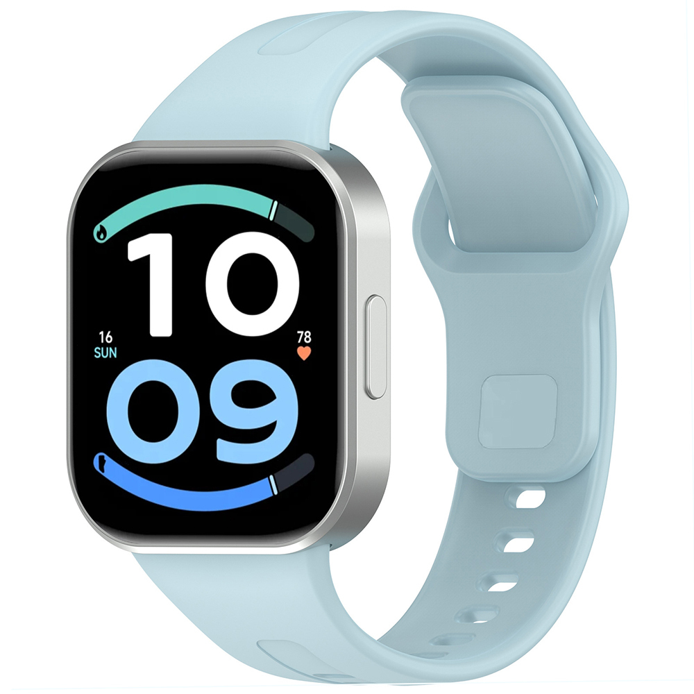 Xiaomi Uyumlu Redmi Watch 6 Klasik Kordon Silikon Strap Kayış-Açık mavi