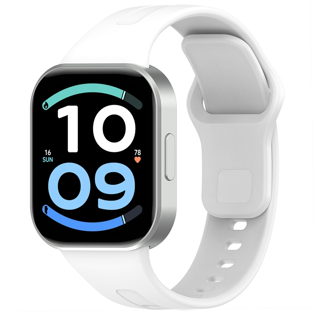Xiaomi Uyumlu Redmi Watch 6 Klasik Kordon Silikon Strap Kayış-Beyaz