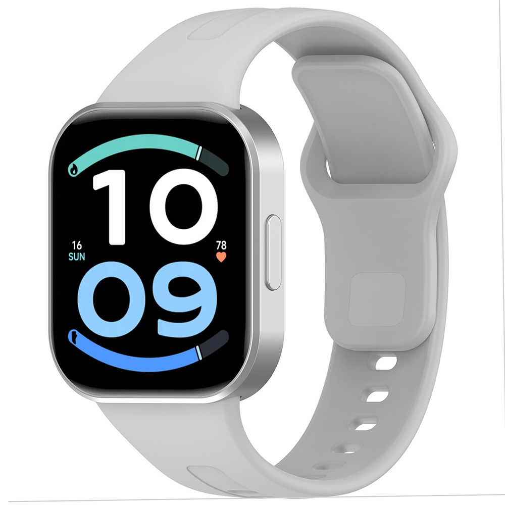 Xiaomi Uyumlu Redmi Watch 6 Klasik Kordon Silikon Strap Kayış-Gri